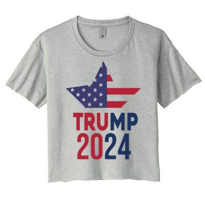 Vote Trump 2024 Usa Election Women's Crop Top Tee