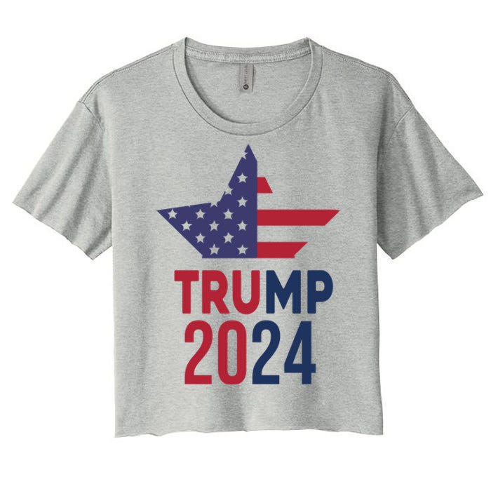 Vote Trump 2024 Usa Election Women's Crop Top Tee