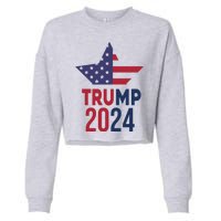 Vote Trump 2024 Usa Election Cropped Pullover Crew