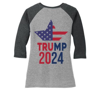 Vote Trump 2024 Usa Election Women's Tri-Blend 3/4-Sleeve Raglan Shirt