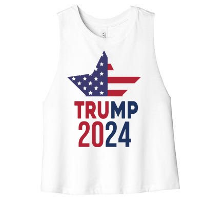 Vote Trump 2024 Usa Election Women's Racerback Cropped Tank