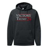 Victory Trump 24 Trump Win Election 2024 Republican Performance Fleece Hoodie