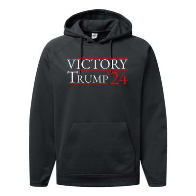 Victory Trump 24 Trump Win Election 2024 Republican Performance Fleece Hoodie