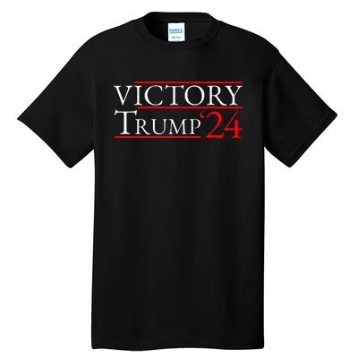 Victory Trump 24 Trump Win Election 2024 Republican Tall T-Shirt