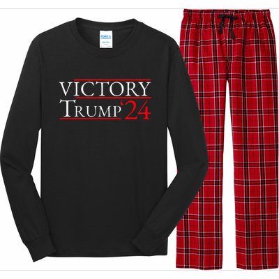 Victory Trump 24 Trump Win Election 2024 Republican Long Sleeve Pajama Set