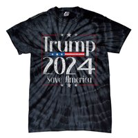 Vintage Trump 2024 Save America Vote Trump 2024 Tie-Dye T-Shirt