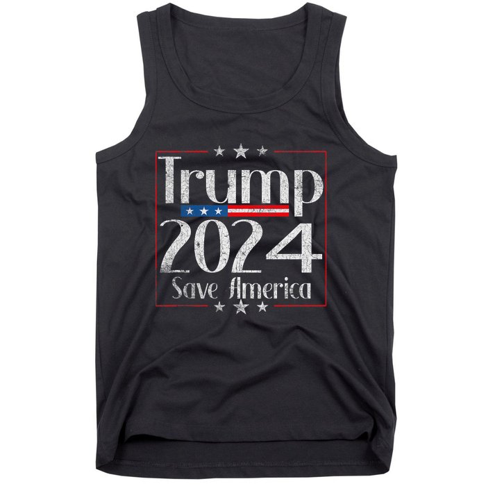 Vintage Trump 2024 Save America Vote Trump 2024 Tank Top