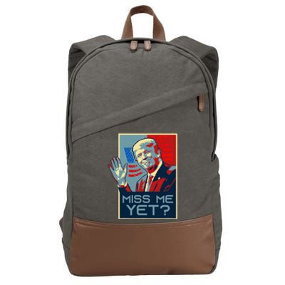 Vintage Trump 2024 IM Voting Convicted Felon Cotton Canvas Backpack