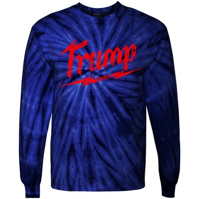 Vintage Trump Lightening Style Tie-Dye Long Sleeve Shirt