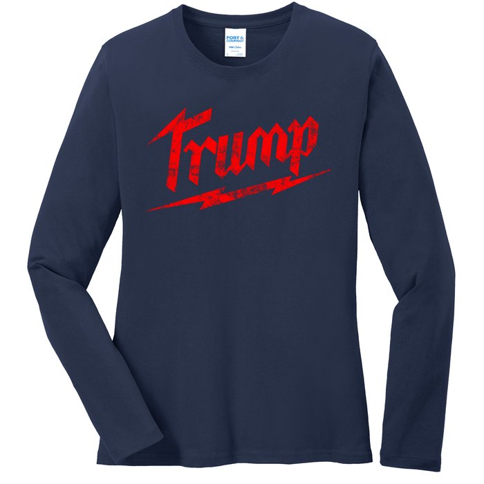 Vintage Trump 2024 Milwaukee Style Ladies Long Sleeve Shirt