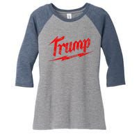 Vintage Trump 2024 Milwaukee Style Women's Tri-Blend 3/4-Sleeve Raglan Shirt