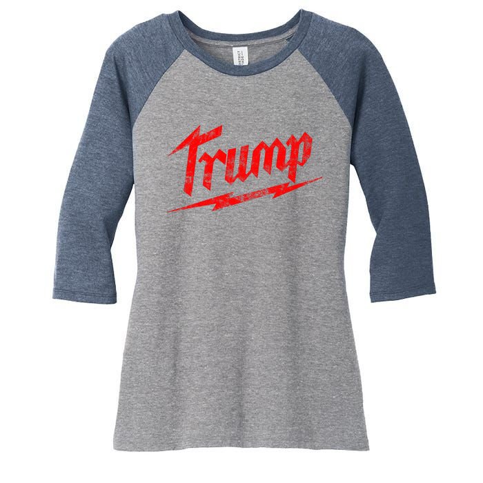 Vintage Trump 2024 Milwaukee Style Women's Tri-Blend 3/4-Sleeve Raglan Shirt