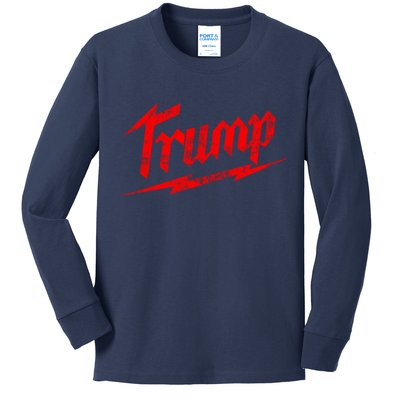 Vintage Trump Lightening Style Kids Long Sleeve Shirt