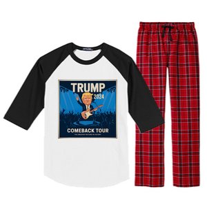 Victory Trump 2024 Won Comeback Rockstar Inauguration Raglan Sleeve Pajama Set