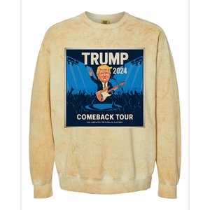 Victory Trump 2024 Won Comeback Rockstar Inauguration Colorblast Crewneck Sweatshirt