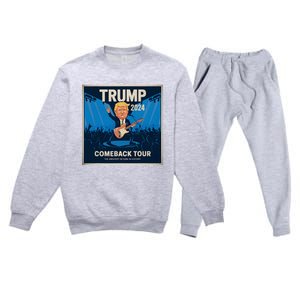 Victory Trump 2024 Won Comeback Rockstar Inauguration Premium Crewneck Sweatsuit Set