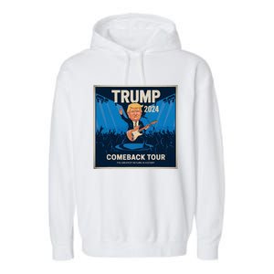 Victory Trump 2024 Won Comeback Rockstar Inauguration Garment-Dyed Fleece Hoodie