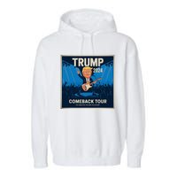 Victory Trump 2024 Won Comeback Rockstar Inauguration Garment-Dyed Fleece Hoodie