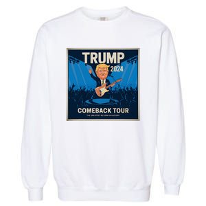 Victory Trump 2024 Won Comeback Rockstar Inauguration Garment-Dyed Sweatshirt