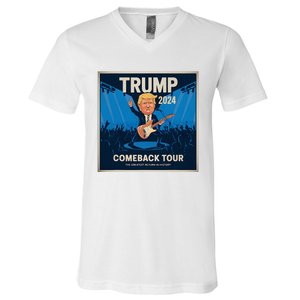 Victory Trump 2024 Won Comeback Rockstar Inauguration V-Neck T-Shirt