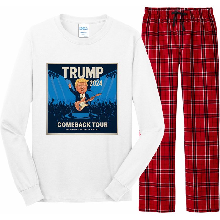 Victory Trump 2024 Won Comeback Rockstar Inauguration Long Sleeve Pajama Set