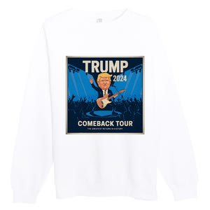 Victory Trump 2024 Won Comeback Rockstar Inauguration Premium Crewneck Sweatshirt