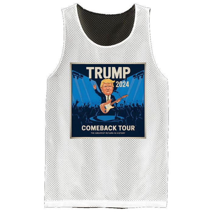 Victory Trump 2024 Won Comeback Rockstar Inauguration Mesh Reversible Basketball Jersey Tank