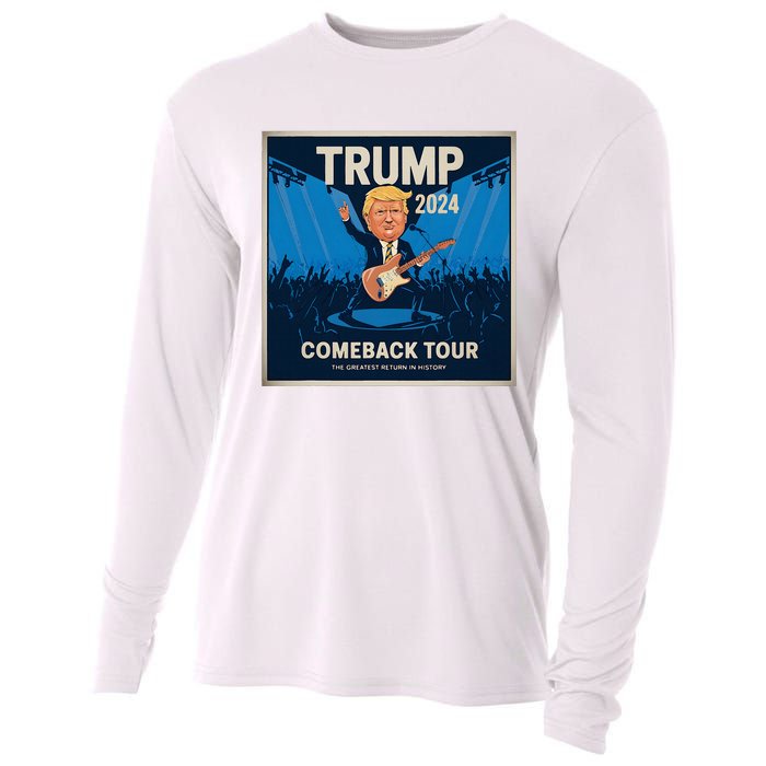 Victory Trump 2024 Won Comeback Rockstar Inauguration Cooling Performance Long Sleeve Crew