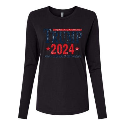 Vintage Trump 2024 Make Liberals Cry Again Gift Womens Cotton Relaxed Long Sleeve T-Shirt