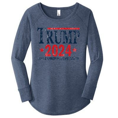 Vintage Trump 2024 Make Liberals Cry Again Gift Women's Perfect Tri Tunic Long Sleeve Shirt