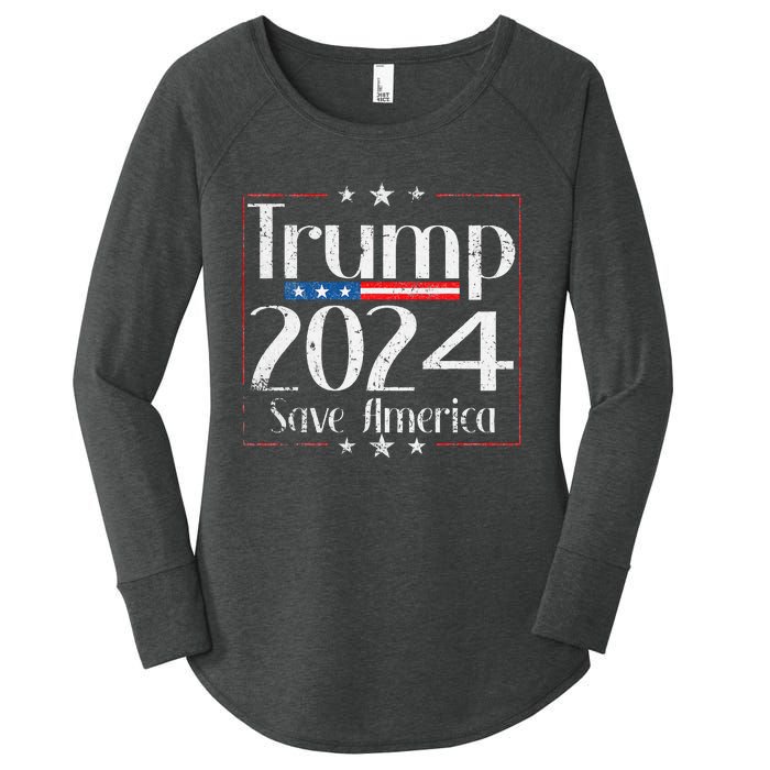 Vintage Trump 2024 Save America Vote Trump 2024 Women's Perfect Tri Tunic Long Sleeve Shirt