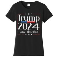 Vintage Trump 2024 Save America Vote Trump 2024 Women's T-Shirt