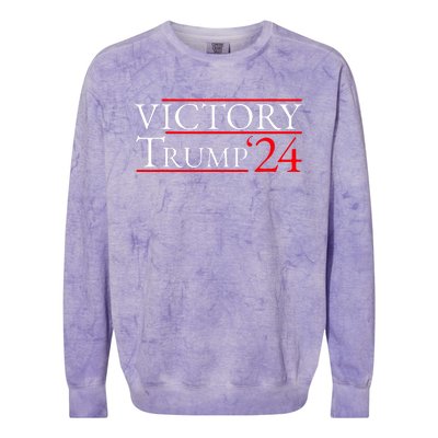 Victory Trump 24 Trump Win Election 2024 Republican Colorblast Crewneck Sweatshirt