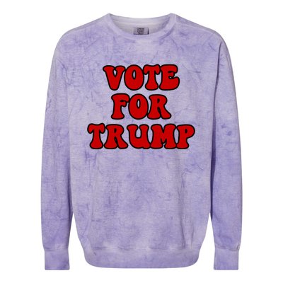 Vote Trump 2024 Take America Back Vintage Patriotic Gift Colorblast Crewneck Sweatshirt