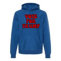 Vote Trump 2024 Take America Back Vintage Patriotic Gift Premium Hoodie