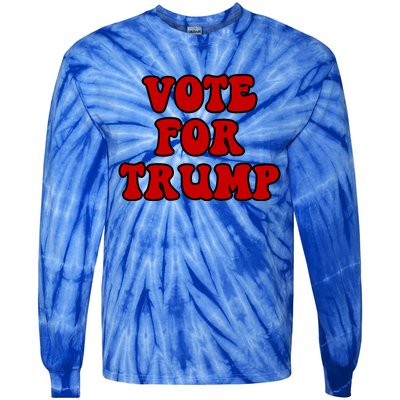 Vote Trump 2024 Take America Back Vintage Patriotic Gift Tie-Dye Long Sleeve Shirt