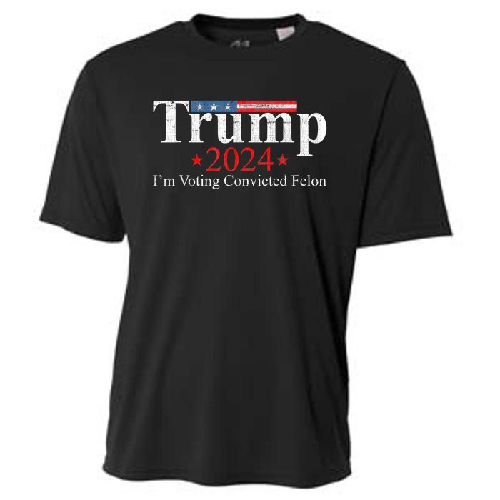 Vintage Trump 2024 IM Voting Convicted Felon Cooling Performance Crew T-Shirt