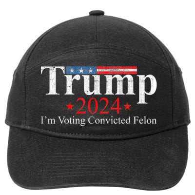 Vintage Trump 2024 IM Voting Convicted Felon 7-Panel Snapback Hat