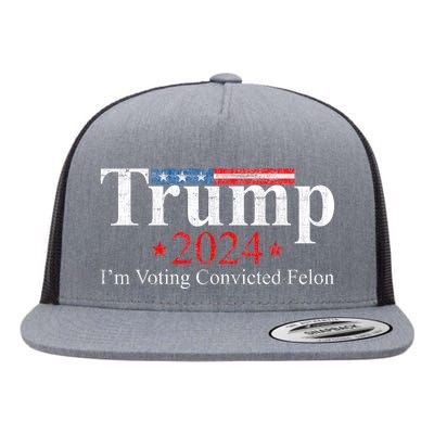 Vintage Trump 2024 IM Voting Convicted Felon Flat Bill Trucker Hat