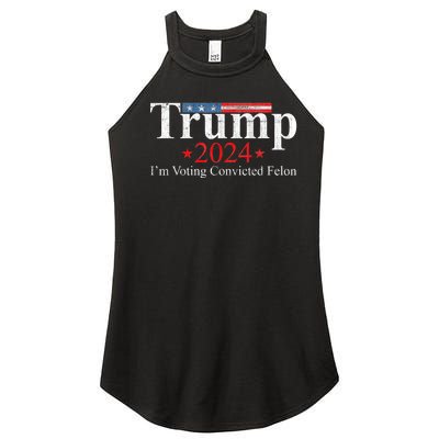 Vintage Trump 2024 IM Voting Convicted Felon Women’s Perfect Tri Rocker Tank