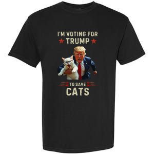 Vote Trump 2024 To Save Cats From Being Eaten Garment-Dyed Heavyweight T-Shirt