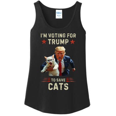 Vote Trump 2024 To Save Cats From Being Eaten Ladies Essential Tank