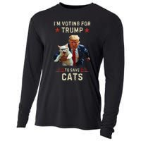 Vote Trump 2024 To Save Cats From Being Eaten Cooling Performance Long Sleeve Crew