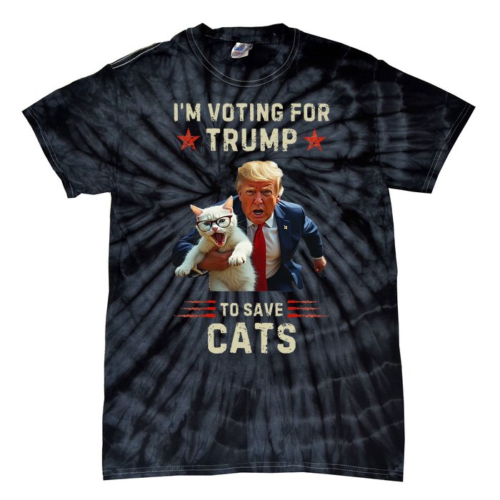 Vote Trump 2024 To Save Cats From Being Eaten Tie-Dye T-Shirt