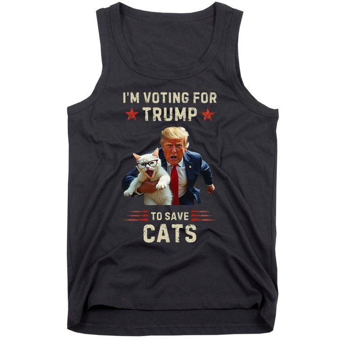 Vote Trump 2024 To Save Cats From Being Eaten Tank Top