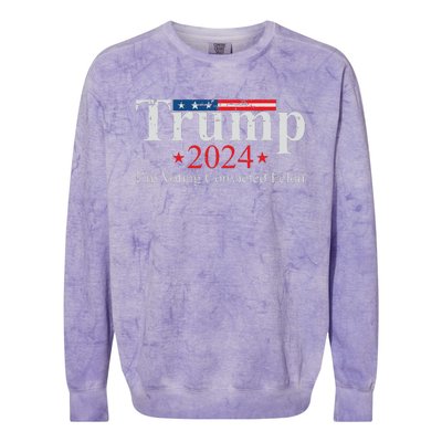 Vintage Trump 2024 Im Voting Convicted Felon Colorblast Crewneck Sweatshirt