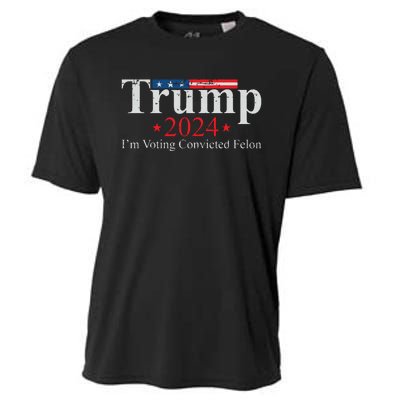 Vintage Trump 2024 Im Voting Convicted Felon Cooling Performance Crew T-Shirt