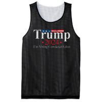 Vintage Trump 2024 Im Voting Convicted Felon Mesh Reversible Basketball Jersey Tank