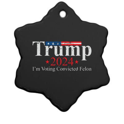 Vintage Trump 2024 Im Voting Convicted Felon Ceramic Star Ornament