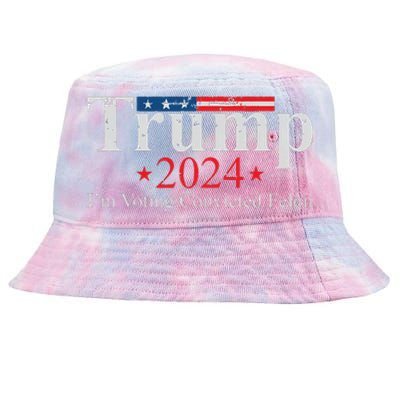 Vintage Trump 2024 Im Voting Convicted Felon Tie-Dyed Bucket Hat